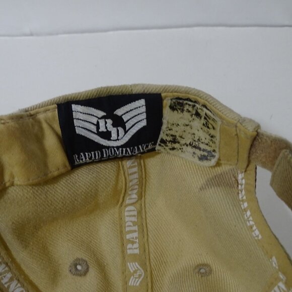 US Marine Corps Veteran Cap Tan Camo Adjustable Strap Back Men One Size FLAW - Picture 7 of 13